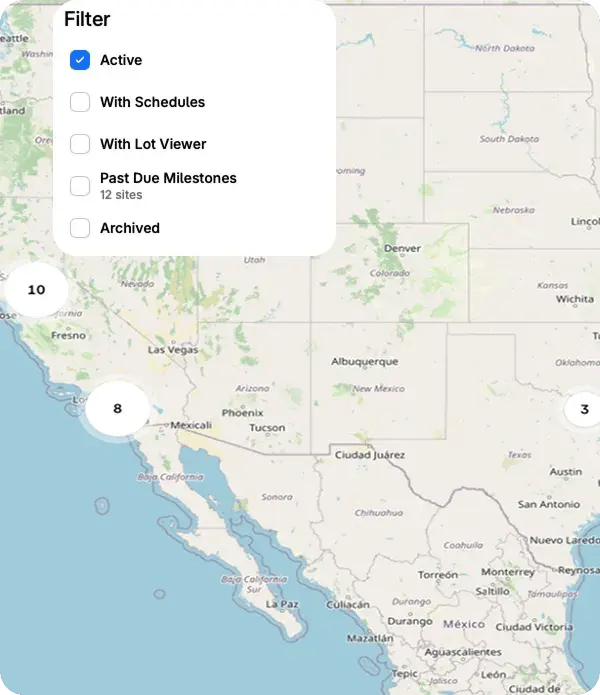 At a glance portfolio map