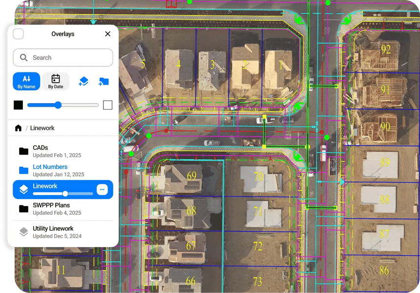 Overlays with Lot Numbers