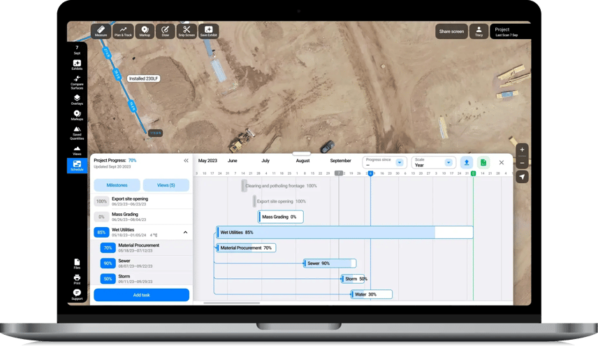 Schedules in TraceAir for Leadership