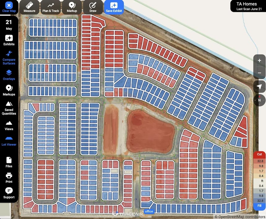 TraceAir Color-Coded Maps