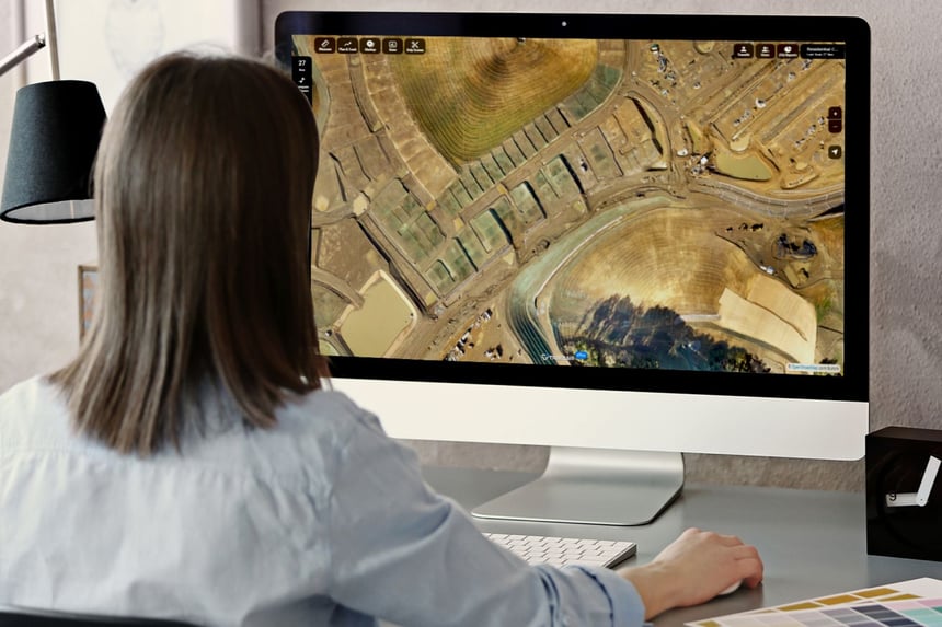 TraceAir aerial imagery used for construction project marketing