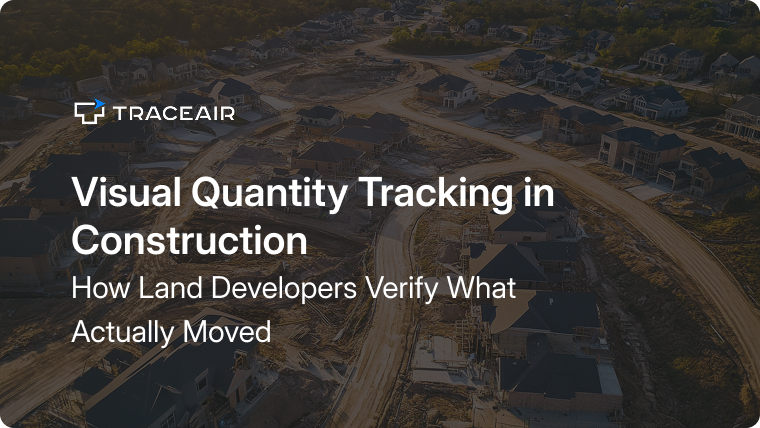 Visual Quantity Tracking in Construction: How Land Developers Verify What Actually Moved