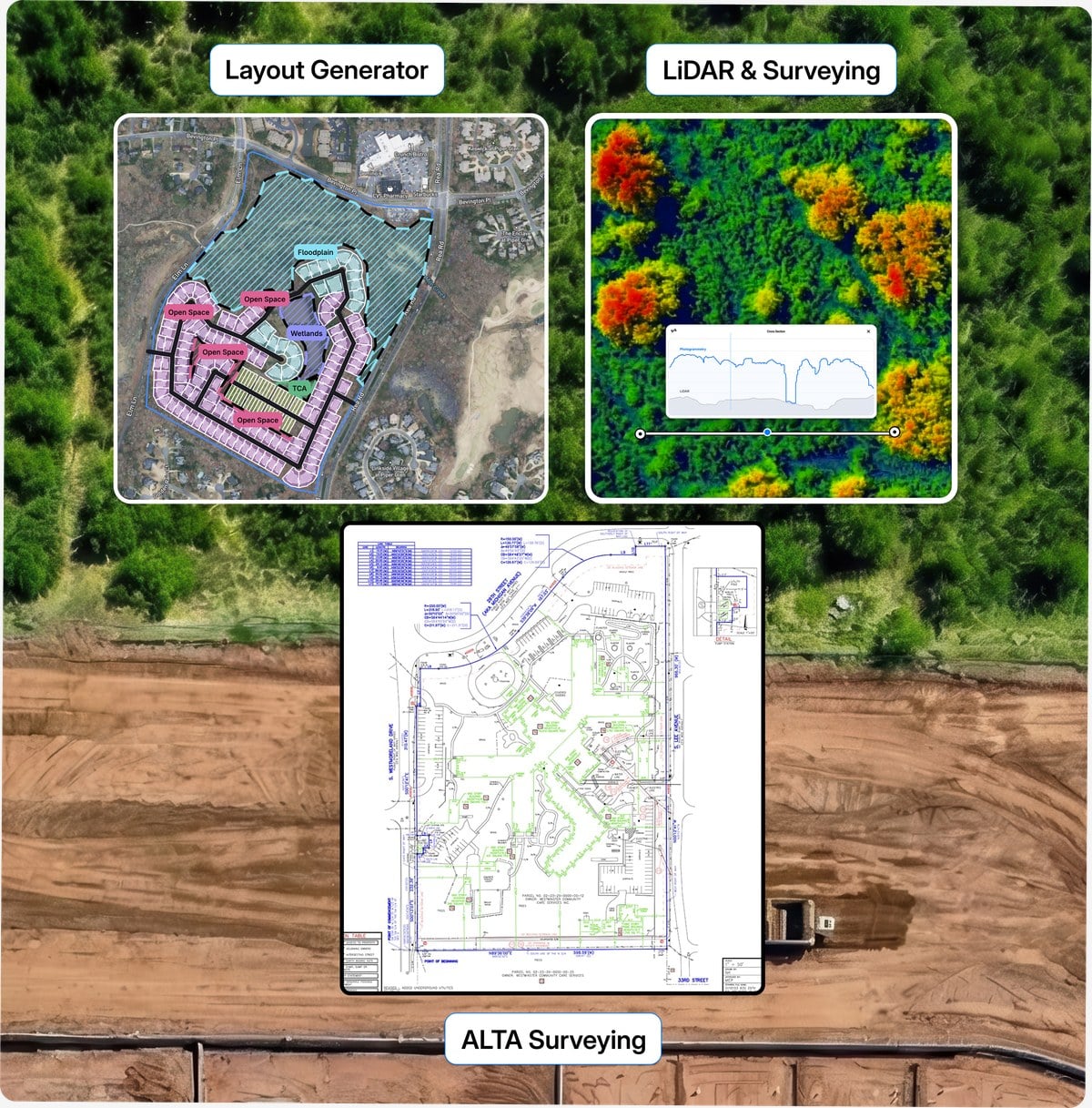 Land Acquisition: Layout Generator, LiDAR & Surveying, ALTA Surveying