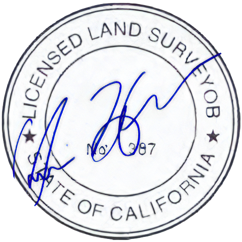 Licensed land surveyor seal, State of California
